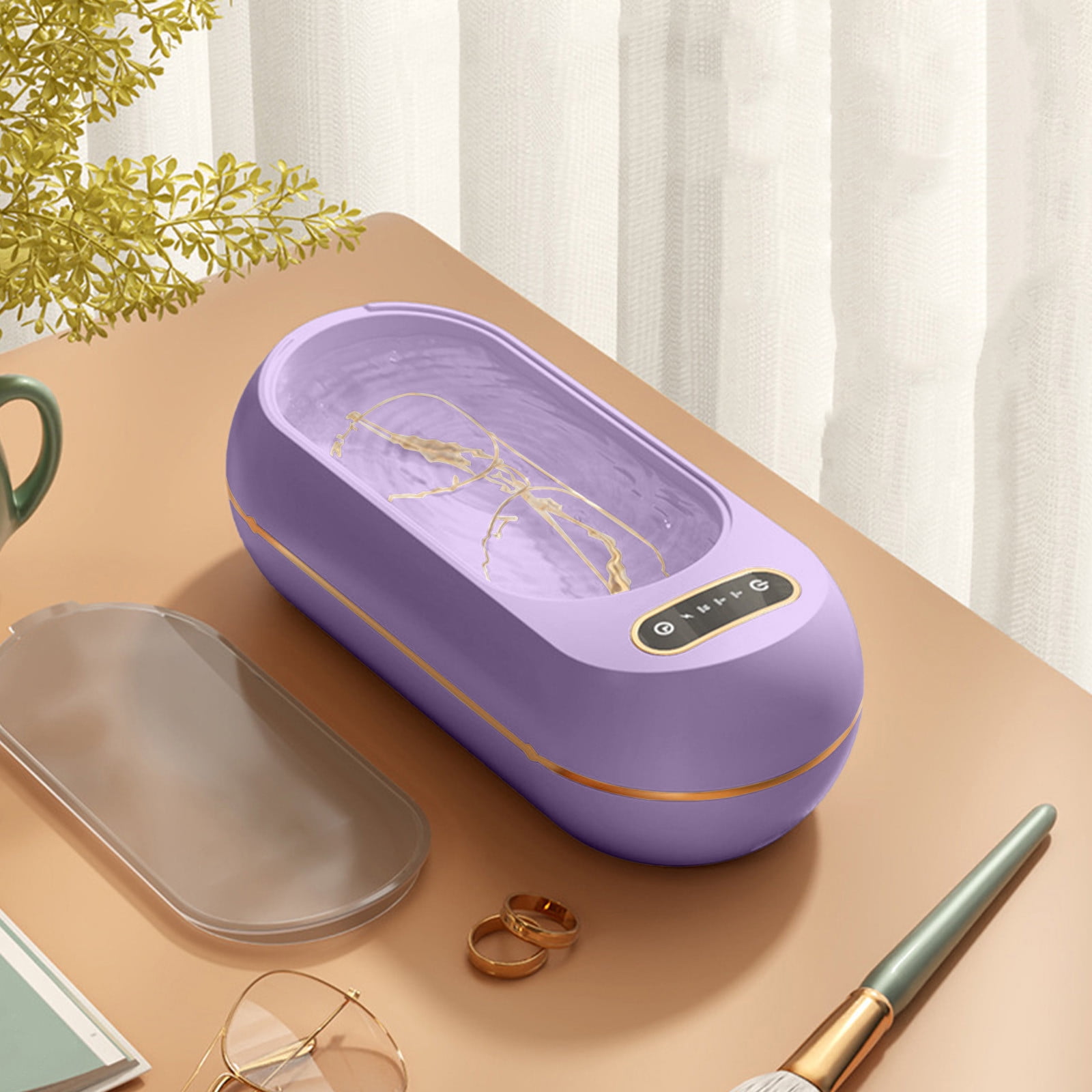 Specollect Clearance 4 Portable Small Frequency Vibration Sonic Jewelry Cleaner, 3/5/10 Minutes Timed Cleaner Machine for Jewelry, Eyeglasses, Rings, Watch Strap, Dentures, Jewelry