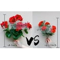 thumbnail image 2 of Zukuco 2PCS 14'' Artificial Geraniums Silk Flowers Plants Home Outdoor Decor Garden Window Box (Red), 2 of 6
