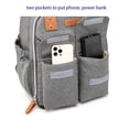 thumbnail image 3 of Mochila para bolsa de pañales - Bolsa de viaje para bebés - Bolsa de pañales impermeable multifunción, bolsa de viaje para bebés esencial con, gris oscuro, 3 of 5