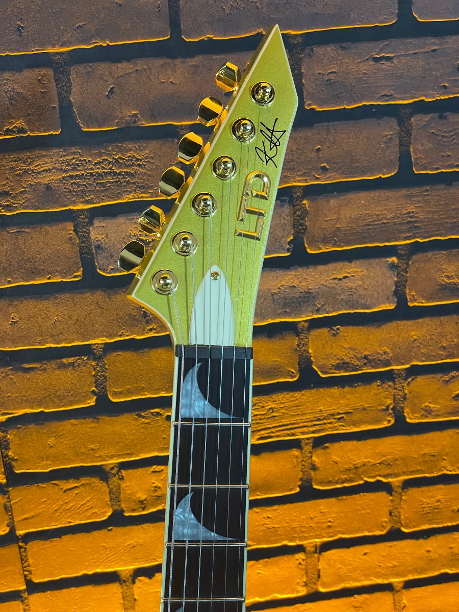 Open Box ESP LTD KH-V Kirk Hammett Signature Electric Guitar - Metallic Gold