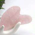 thumbnail image 4 of Natural Rose Quartz Stone Guasha Facial Face Neck Body Gua Sha Board Massager, 4 of 7