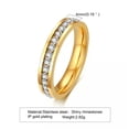 thumbnail image 3 of K-KED Trendy Women's Single Row Diamond Tail Stainless Steel Rings Size 5-10-9-Rose Gold, 3 of 9