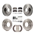 thumbnail image 1 of Transit Auto Front Rear Disc Brake Rotors Ceramic Pads and Drum Kit (7Pc) for Car 2007 Mitsubishi Lancer LS Diamond with 15" Factory Wheels K8T-102811, 1 of 11