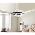 thumbnail image 3 of Serephina 25 inch crystal round pendant light in black, 3 of 9