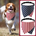 thumbnail image 1 of Adjustable Independence Day American Flag Dog Triangle Dog Drool Towel Twill Collar Red M, 1 of 9