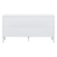 thumbnail image 3 of Retro Sideboard door with Circular Groove Design Round Metal Door Handle for Entrance, Dinning Room, Living Room (White), 3 of 12