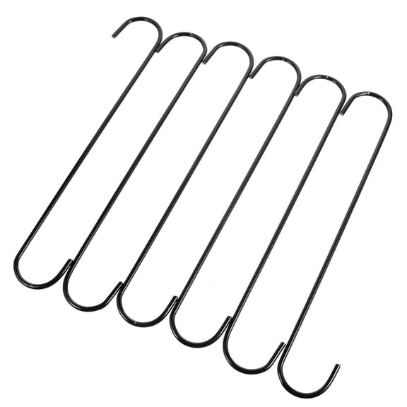 FONWILYO 6Pcs Metal Flower Basket Hangers for Outdoor Use 15.4X2.6X0.2In