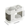 thumbnail image 3 of Kraoden Toothbrush Storage Organizer, Plastic Bathroom Cup Holder with Drainage, Compact Countertop Rack, Durable Toiletries Organizer for Home & Travel, 3 of 6