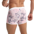 thumbnail image 5 of Mens Swim Trunks Quick Dry Beach Shorts All Over Print Flat Leg Swimwear Summer Bathing Suits Pink L, 5 of 6