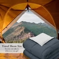 thumbnail image 2 of Ultra Soft Hypoallergenic Reversible Silky Soft Plush Throw Blanket - Charcoal/Cream, 2 of 7
