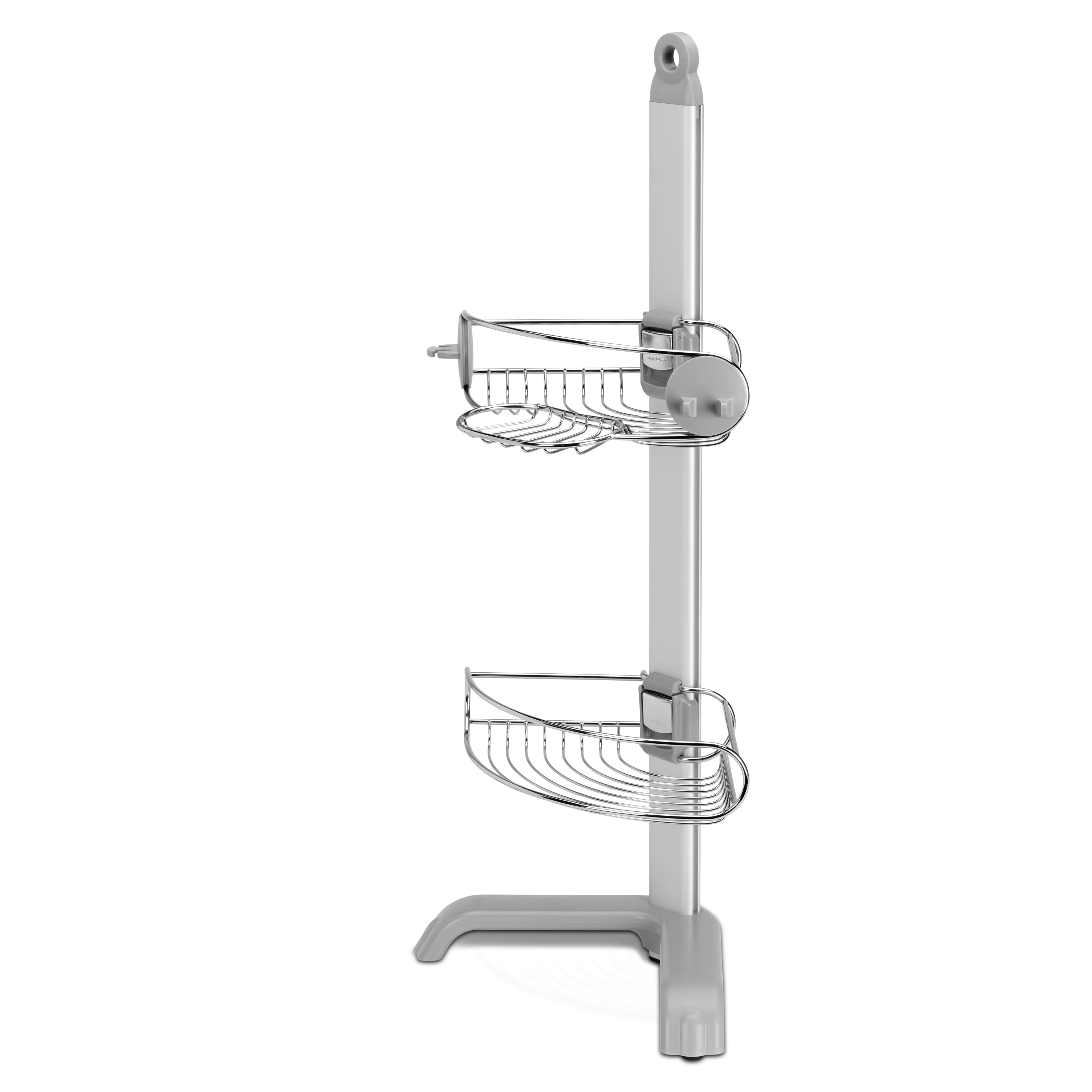 simplehuman Corner Shower Caddy, Stainless Steel and Anodized Aluminum