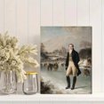 thumbnail image 2 of Vintage Ice Skating Portrait Canvas Wall Art，Winter Scene Decor for Living Room Bedroom Office Hallway Study, 2 of 8