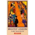 thumbnail image 2 of Vintage Apple Collection 10x14 White Modern Wood Framed Museum Art Print Titled - London Underground Brightest London, 2 of 4