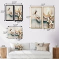 thumbnail image 4 of Designart "Hyperrealistic White Gerbera Daisy Blossoms II" Gerbera Framed Wall Art Set Of 2 - White Floral Framed Canvas Set For Living Room Decor, 4 of 7
