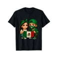 thumbnail image 1 of Camisetas de diseñador de moda: camisetas gráficas de algodón con la bandera de México y un balón de fútbol para niños. Cuello redondo, estilo informal, ideal para el día a día. Regalos tropicales., 1 of 6