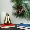 thumbnail image 5 of Northlight 30" Unlit Artificial Mixed Pine with Pine Cones and Gold Glitter Christmas Wreath, 5 of 5