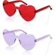 thumbnail image 1 of Paquete de 2 gafas de sol sin montura en forma de corazón para mujer, una pieza, translúcidas, 1 of 5