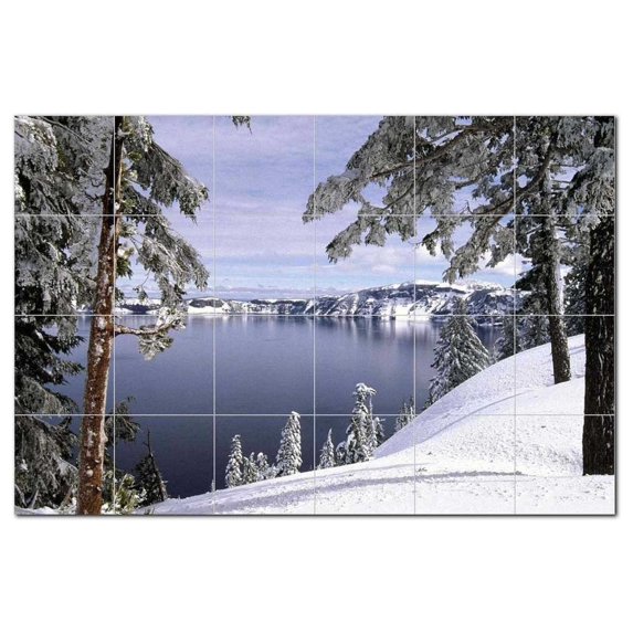 Winter Scene Ceramic Tile Mural Kitchen Backsplash Bathroom Shower 406444-M64