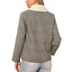 thumbnail image 3 of CHAQUETA DE HOUNDSTOOTH INSPIRADA EN CHIC PARA MUJER CON CUELLO PETER PAN, MANGA LARGA, ABOTONADA, ABRIGO VINTAGE DE INVIERNO L Marrón, 3 of 6