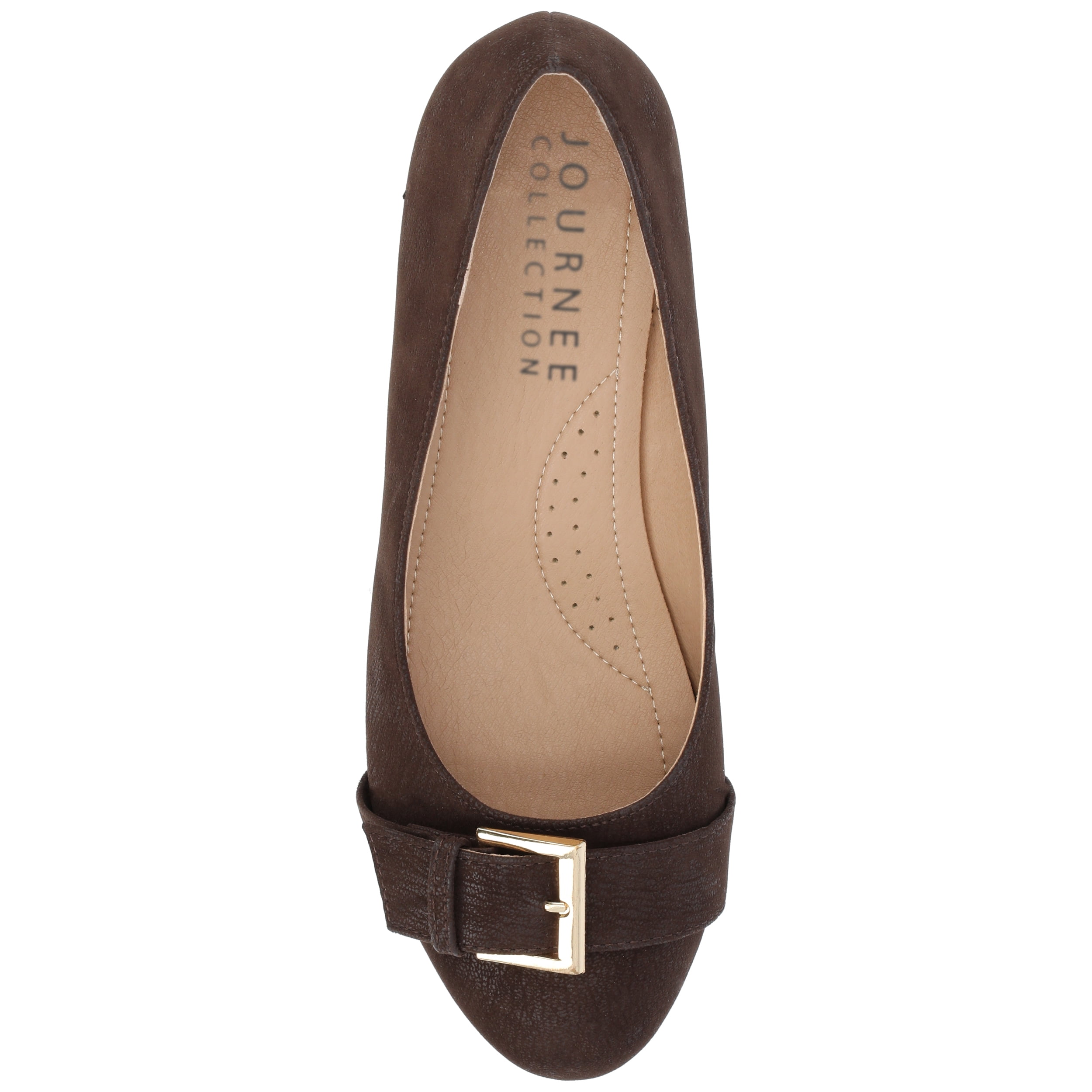 Journee Womens Graysn Comfort Insole Slip On Round Toe Wedge, Widths Available