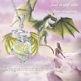 thumbnail image 5 of SOULMEET Christmas Gifts Dragon Necklace 925 Sterling Silver Heart Shaped Crystal Pendant Jewelry Gifts for Women Mother Daughter Nana, 5 of 7
