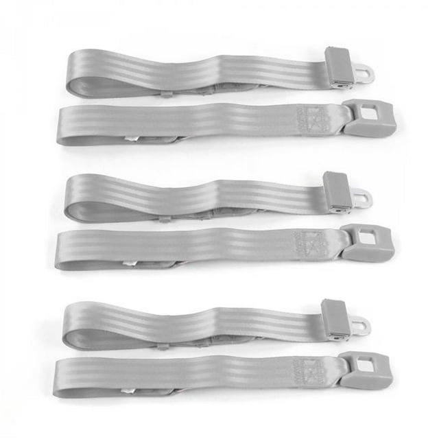 Standard 2 Point Gray Lap Bench Seat Belt Kit for 1958 Chevy Impala - 3 Belts
