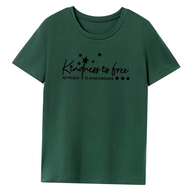 Camiseta para Mujer, Tops de Verano, Camiseta Suave y Moderna con Cuello Redondo, Camiseta básica para Trip Beach SG