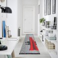 thumbnail image 4 of Yayeee Runner Rug for Bedroom 2'x6' Machine Washable Hallway Non Slip Mat, Red Boat, 4 of 8