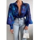 thumbnail image 3 of Blusa Vintage con estampado Floral para mujer, camisa de manga farol con cuello vuelto, ropa de calle Bohemia elegante para playa, trajes de verano, Tops femeninos, 3 of 5