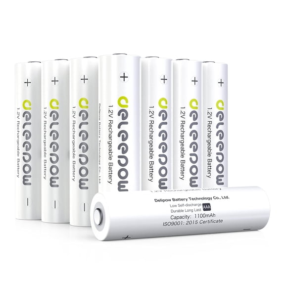 Rechargeable AAA Batteries Nimh 1100mAh 1.2V Batteries High Capacity 1200 Cycles Pack of 8