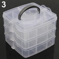 thumbnail image 2 of MesaSe 3 Layers 18 Compartments Clear Storage Box Container Jewelry Bead Organizer Case, 2 of 8