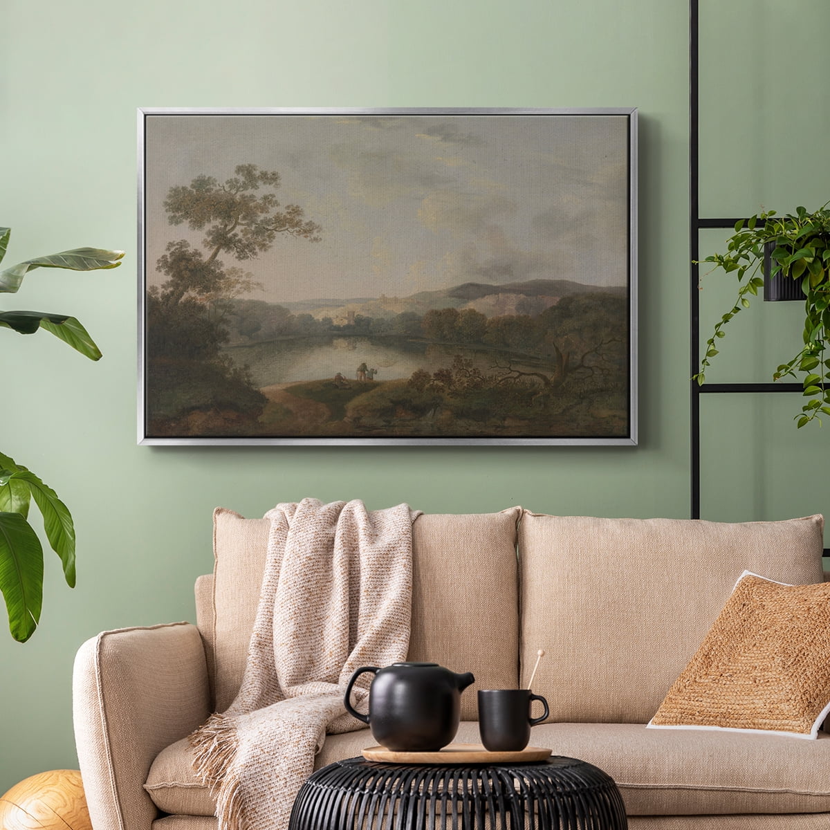 Vintage Landscape-XXVII By Wexford Home Framed in Silver Wood Gallery Wrapped Canvas 17 in. x 25 in.