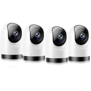 Indoor Security Camera 4pcs, 2K 360° WiFi Baby Monitor & Pet Camera with Motion Tracking, 2-Way Audio, Night Vision, SD/Cloud, Works with Alexa & Google Home, 2.4/5GHz