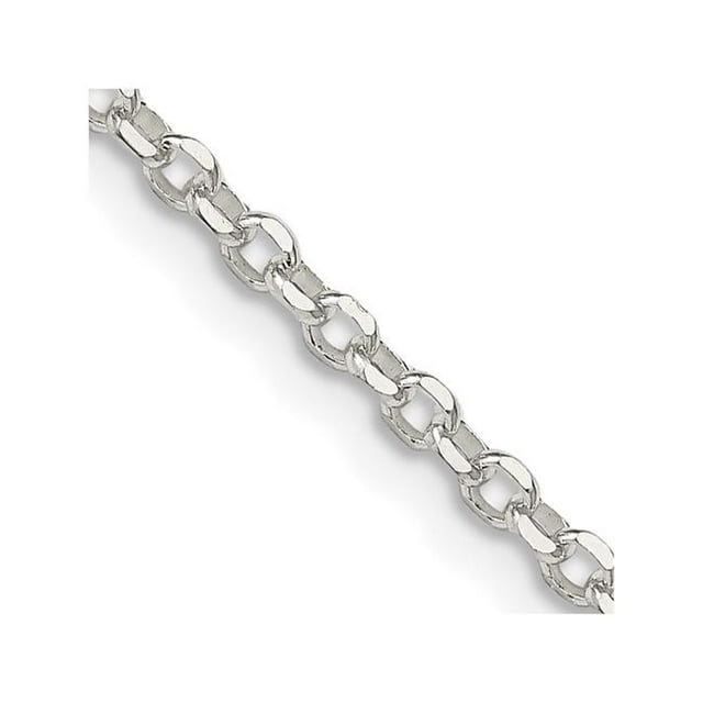 Quality Gold QHC045-22 Sterling Silver 2.5 mm Diamond-Cut 22 in. Cable Chain