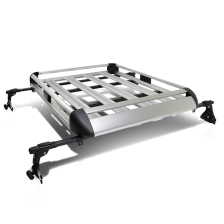 DNA Motoring 50"X 38" Aluminum Roof Rack Car SUV Top Cargo Baggage Bag Carrier w/Basket Crossbar