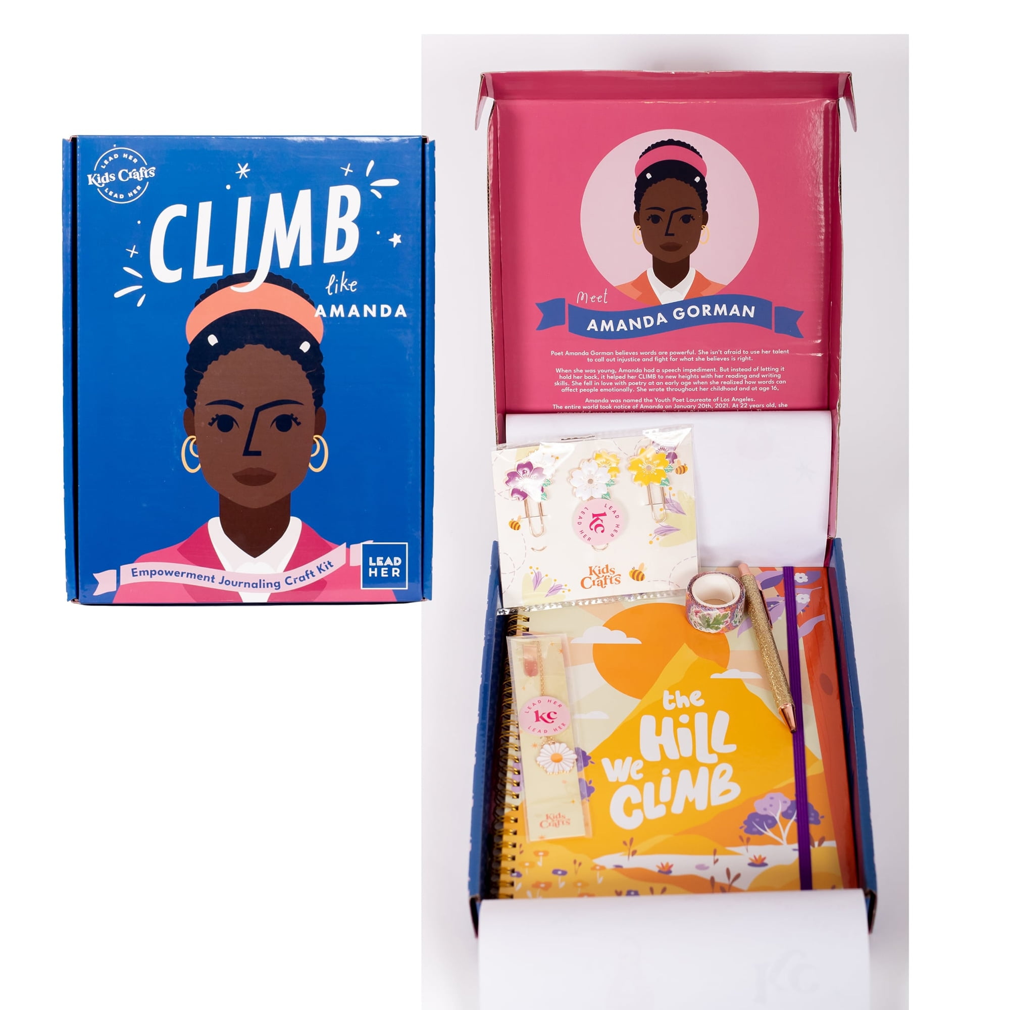 Kids Crafts Climb Like Amanda - Empowerment Journal Craft Kit, Multi