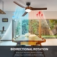 thumbnail image 4 of Modern 52" Smart Ceiling Fan with Dimmable Light Kit & Remote Walnut, 4 of 5