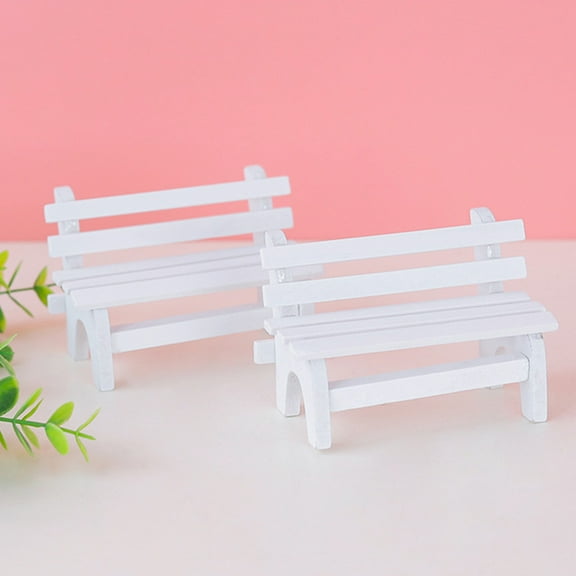 NICEXMAS Mini Chairs White Wood For Home Decoration