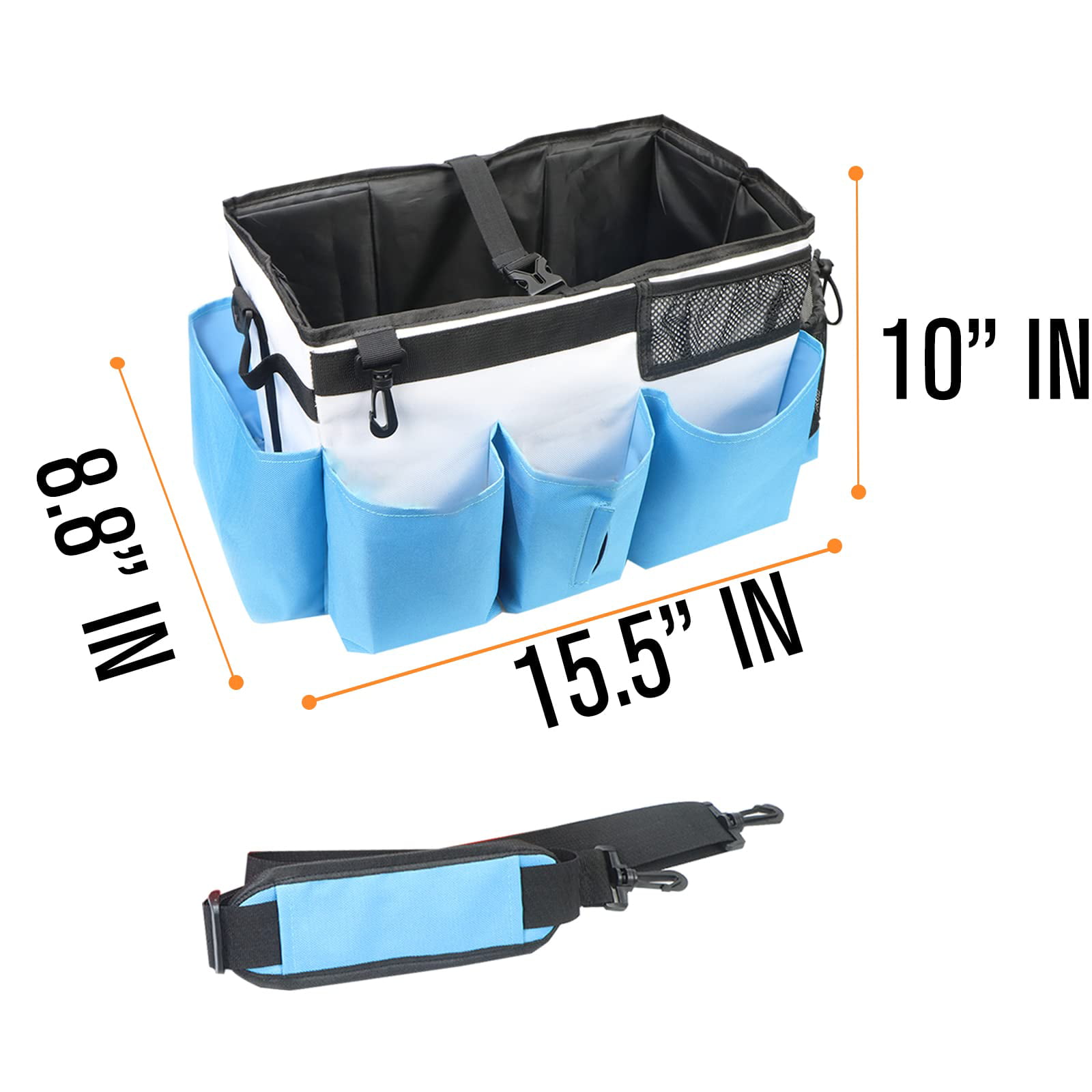  LandnEOO Portable Cleaning Caddy, Waterproof, Large, Wearable,  Strong, Versatile, 17 x 8 x 10