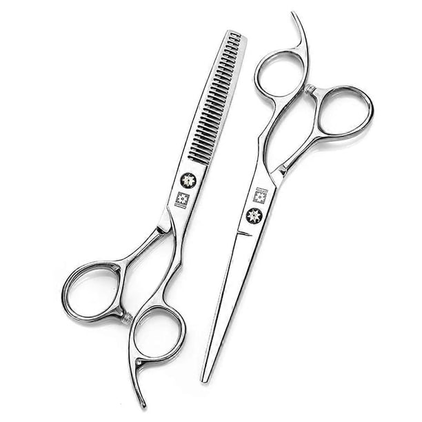 Kit de tijeras de peluquería de 15 cm (6 pulgadas), juego de tijeras profesionales con tijeras de entresacar y peine.