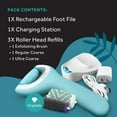 thumbnail image 6 of Amope Pedi Perfect Pro Rechargeable Foot File, Dual Speed with Diamond Crystals, for Hard & Dead Skin, 3 Ultra Coarse Refills, 6 of 7