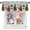 Snowmanyku8382, variant on Christmas Curtain Valance, Poinsettia Flower Pine Cones Eucalyptus Leaf Winter Snowflake Gray Short Rod Pocket Window Treatment for Living Room, Bedroom, Kitchen, Bathroom, 1 Panel, 54" W x 18" L