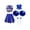A Blue, variant on TiaoBug Kids Girls Cheerleading Uniform Cheer Leader Costume Cosplay Party Cheer Dance Outfits B Blue 6