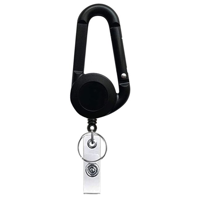 Tire del mosquetón Tirador retráctil Cordón Insignia Etiqueta de nombre Tarjeta Titular de la insignia Llavero Clips Hebillas JShteea El nuevo