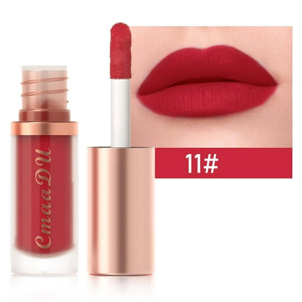 Xihbxyly Ventas de liquidación de hoy Labial mate aterciopelado Color de labios Textura mate aterciopelado, con propiedades de transpiración y que no se decoloran cuando se exponen al agua