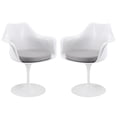 thumbnail image 1 of Modern Contemporary Kitchen Dining Armchair Set of Two Gray, 1 of 4
