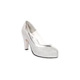 thumbnail image 1 of ZAPATILLAS TACONES VESTIR LEON MUJER DAMA PLATA GLITTER 9656 LEON 9656, 1 of 3