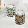thumbnail image 2 of Yayeee 2 Pack Qtip Holder Dispenser for Bathroom with Lid Cotton Swab Canister, Blue Floral Pattern, 2 of 6
