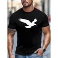 thumbnail image 2 of T-Shirt de Sport Décontracté pour Homme, avec Motif d'Aigle, Col Rond, Manches Courtes - Parfait pour l'Été et Lavable à la Machine, 2 of 5