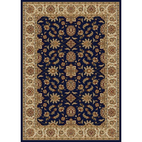 Vitaly Rafiqi Area Rug 1592 Navy Blue Italian Bordered 2' 2" x 7' 7" Rectangle